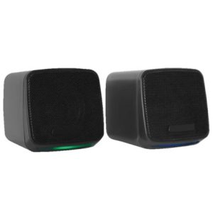 bocinas acteck para elant cube as430 / 3.5 mm+usb / 6 w / sonido estereo 2.0 / rgb / advanced negro