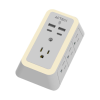 cargador de pared ackteck energon lumina cp515 /carga 20w/7 conectores/supresor de picos y ajuste de iluminación
