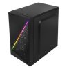 gabinete acteck kioto gc460 mini torre con fuente 500w micro atx/mini itx acrílico rgb usb 3.0 color negro