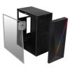 gabinete acteck kioto gc460 mini torre con fuente 500w micro atx/mini itx acrílico rgb usb 3.0 color negro