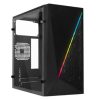 gabinete acteck kioto gc460 mini torre con fuente 500w micro atx/mini itx acrílico rgb usb 3.0 color negro