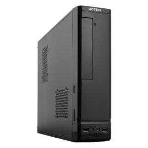 gabinete acteck atom gs240 mini torre slim con fuente 500w micro atx/mini itx 2xusb 2.0 1 ventilador essential series