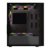 gabinete gamer compact media torre dragonfly perform crystal gm590cb / panel izq cristal + frente cristal / negro