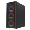gabinete gamer compact media torre dragonfly perform crystal gm590cb / panel izq cristal + frente cristal / negro
