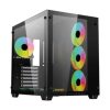 gabinete gamer balam rush media torre tank pro gm930 max atx panel izq cristal frente cristal usb/4fan rgb hub negro