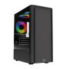 gabinete gamer balam rush micro torre nyx gi730 max mb m atx panel izq cristal frente sólido usb 3.0/3xfan rgb negro
