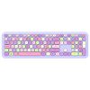 kit teclado y mouse acteck creator chic colors mk475 inalámbrico 2xbaterías aaa incluidas color morado
