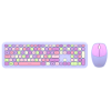 kit teclado y mouse acteck creator chic colors mk475 inalámbrico 2xbaterías aaa incluidas color morado