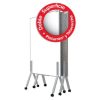 pintarrón móvil alfra lux doble superficie metálico tela corcho 150x110cm