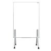 pintarrón móvil alfra lux doble superficie metálico tela corcho 150x110cm
