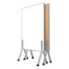 pintarrón móvil alfra nex doble superficie pintarrón y corcho 150x110cm
