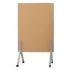 pintarrón móvil alfra nex doble superficie pintarrón y corcho 150x110cm