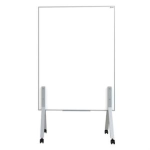 pintarrón móvil alfra nex doble superficie pintarrón y corcho 150x110cm