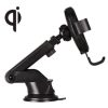 cargador argomtech inalámbrico de auto vortex m1 usb rotación 360° 10 w carga rápida para celular color negro