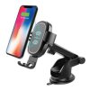 cargador argomtech inalámbrico de auto vortex m1 usb rotación 360° 10 w carga rápida para celular color negro