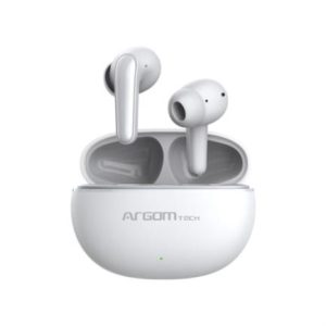 audifonos argomtech inalámbricos skeipods e20 control táctil resistente al agua color blanco