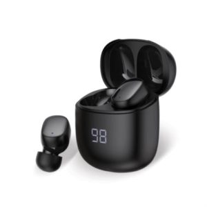 audifonos argomtech inalámbricos skeipods e66 control táctil pantalla led resistente al agua color negro