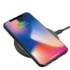 cargador inalámbrico argomtech rápido 15w con certificación qi /fcc micro usb color negro