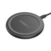 cargador inalámbrico argomtech rápido 15w con certificación qi /fcc micro usb color negro
