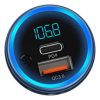 kit manos libres argomtech para auto spectro t1 bluetooth pantalla led dos puertos de carga rápida 42 w usb color negro