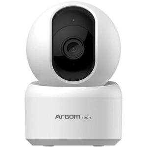 cámara inteligente argomtech convoy 40 para interior 3mp 1296p 2k qhd 128gb lente 355° 10m color blanco
