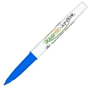 marcador aquarelo junior punta fina color azul c/12 pzas