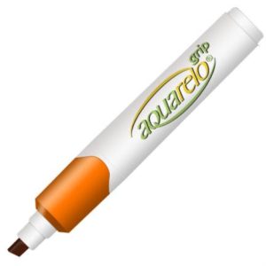 marcador aquarelo grip punta cincel color naranja c/12 pzas