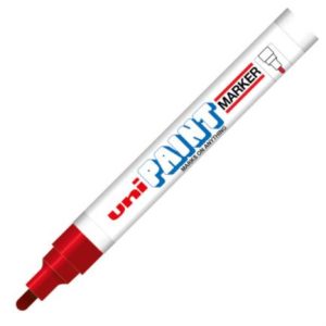 marcador azor px 20 uniball paint color rojo c/12 pzas