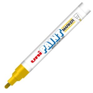 marcador azor px 20 uniball paint color amarillo c/12 pzas