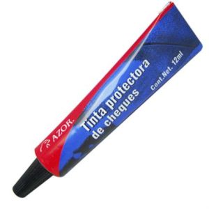 tinta protectora stafford p/cheques azul 12ml