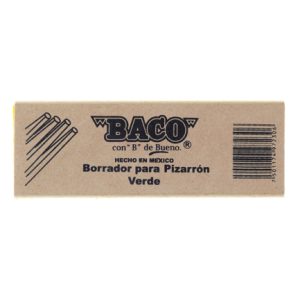 borrador baco base madera para pizarrón