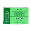 clip baco cuadradito #1 niquelado paquete c/10 cajas c/100 clips c/u