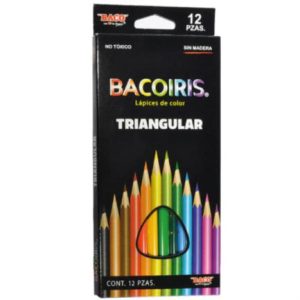lapices de colores bacoiris triangular pleg. c/12 largo