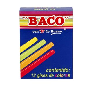 gis baco colores cajita c/12 piezas