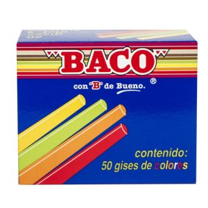 gis baco colores cajita c/50 piezas
