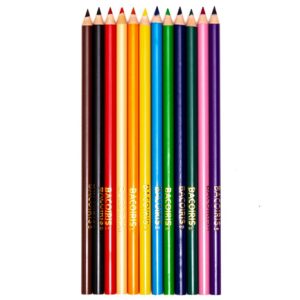 colores baco bacoiris largos caja c/12 pzas
