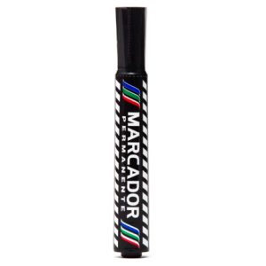 marcador baco permanente plastico negro c/12