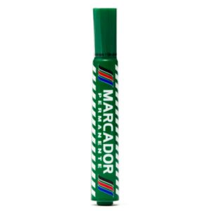 marcador baco permanente plastico verde c/12