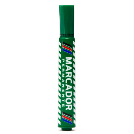marcador baco permanente plastico verde c/12 marcador baco permanente plastico verde c/12