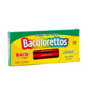 marcador baco plumin bacoloretto color rojo c/12 pzas