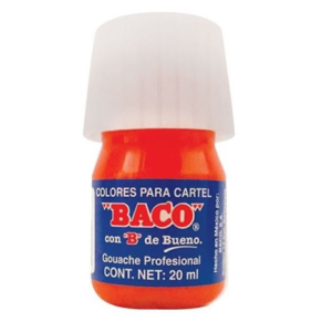 pintura baco p/cartel 20ml rojo #54 a c/10