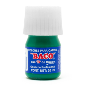 pintura baco p/cartel 20ml verde esmeralda #63 caja/10