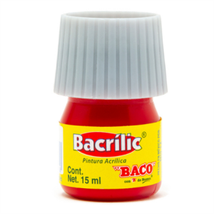 pintura baco acrÍlica roja 15ml c/10