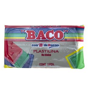 plastilina baco marqueta 180gr gris no.59