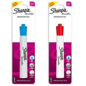 marcador acuacolor sharpie blister 1ct color rojo azul
