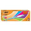 bolígrafo bic 4 color fun punto mediano 1.0mm c/6 pzas