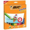 colores bic evolution largos mina gruesa 4mm c/24 pzas