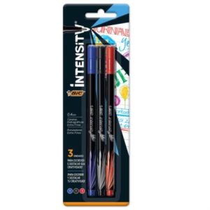 rotulador bic intensity extra fino colores surtidos c/3 pzas