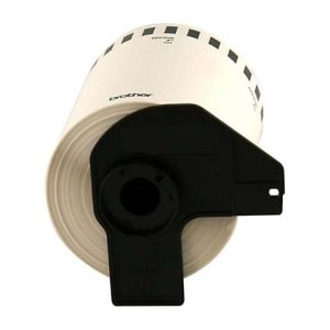 cinta etiquetadora brother dk2243 papel negro sobre blanco de longitud continua 101mm x 30.48m