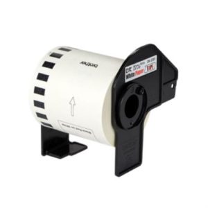cinta etiquetadora brother dk2251 papel negro y rojo sobre blanco longitud continua 62mmx15.2m ql 800/810w/820nwb